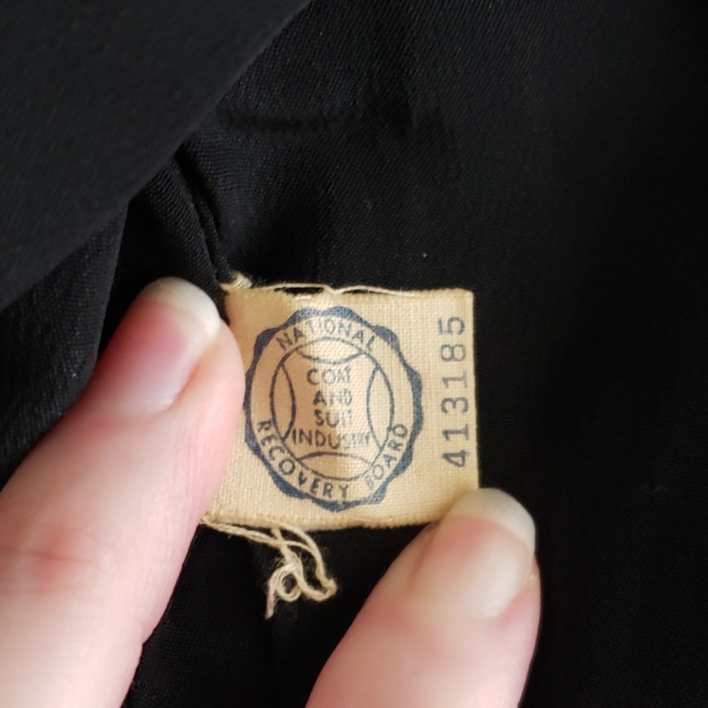 Vtg 40s Black Dress Suit - image 7